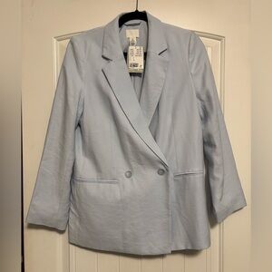 H&M Light Blue Women's Blazer Small NWT